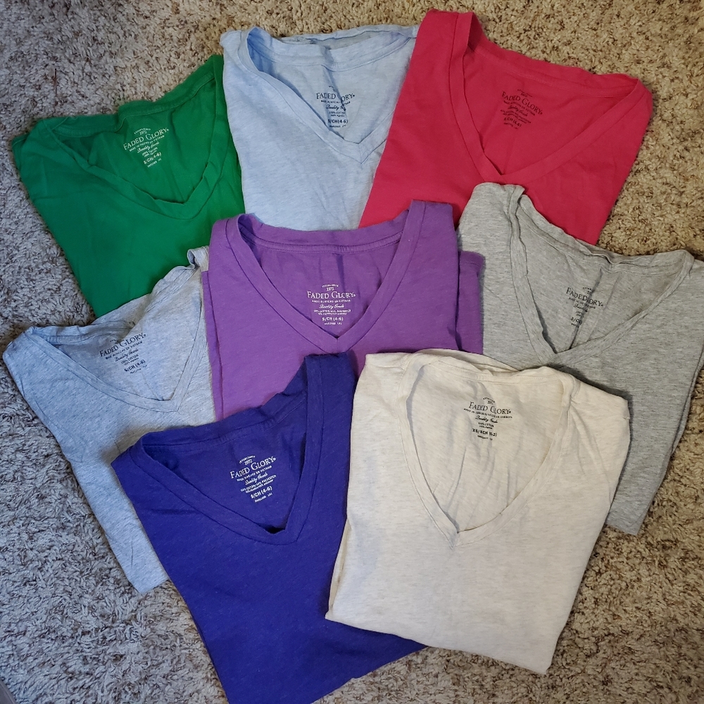 Faded Glory Vneck Tshirt Lot